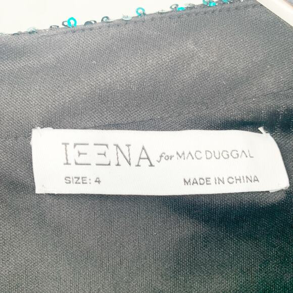 MAC DUGGAL Dress Size 4 Evening Gown Sequin NEW Midi Green Emerald Structure - Picture 4 of 9